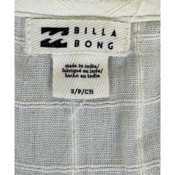Billabong Women’s Cream Sundown Dress Button‎ Down Baby Doll Dress Size S - Picture 7 of 10